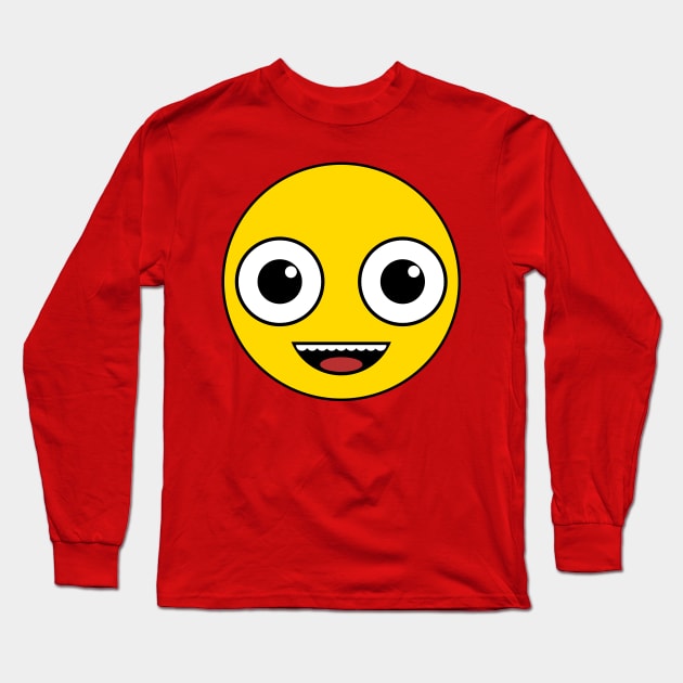 Super Happy Face Long Sleeve T-Shirt by flimflamsam